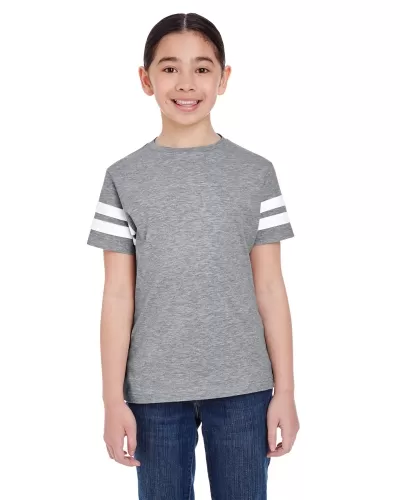 LAT 6137 Youth Football Fine Jersey Tee