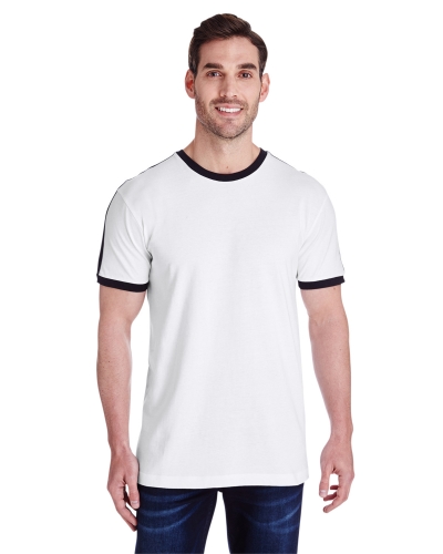 LAT 6932 Men's Soccer Ringer Fine Jersey T-Shirt