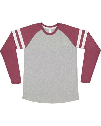 LAT 6934 Men's Gameday Mash-Up Long-Sleeve Fine Jersey T-Shirt