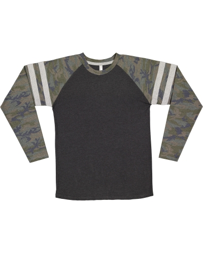 LAT 6934 Men's Gameday Mash-Up Long-Sleeve Fine Jersey T-Shirt
