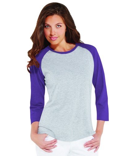LAT LA3530 Ladies Baseball Fine Jersey T-Shirt