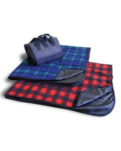 Liberty Bags 8702 Fleece/Nylon Plaid Picnic Blanket