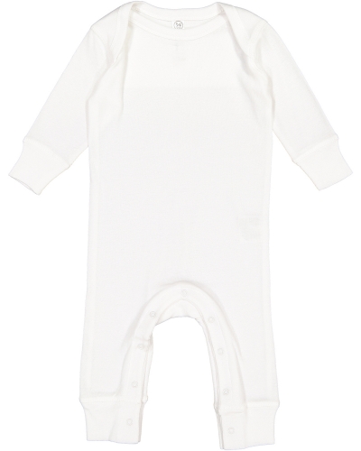 Rabbit Skins 4412 Infant Long-Sleeve Baby Rib Coverall