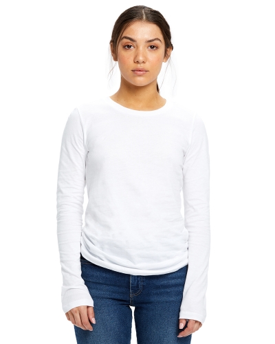 US Blanks US190 Ladies' 4.3 oz. Long-Sleeve Crewneck