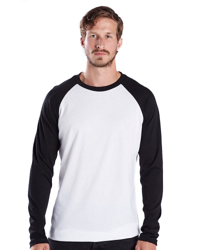 US Blanks US6600 Men's 4.3 oz. Long-Sleeve Triblend Baseball Raglan