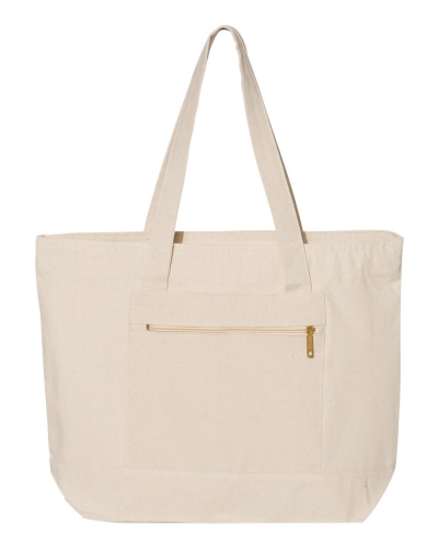 Q-Tees Q1300 19L Zippered Tote