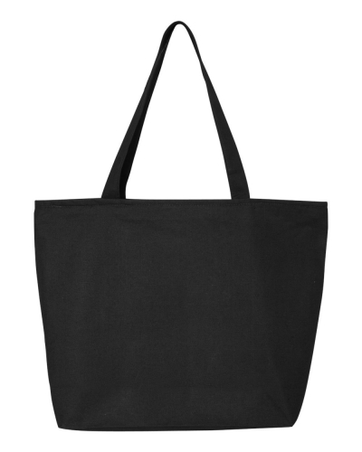 Q-Tees Q611 24.5L Canvas Zippered Tote