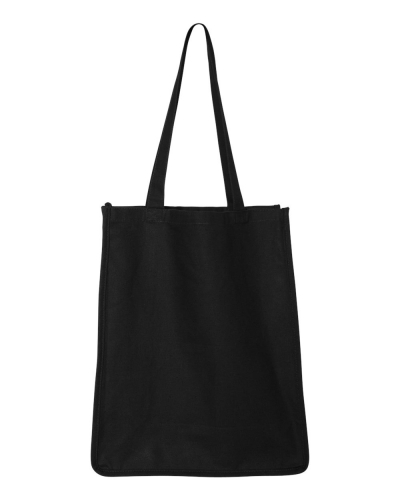 Q-Tees Q125400 27.3L Gusseted Jumbo Canvas Shopper