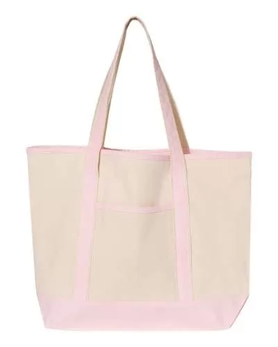 Q-Tees Q1500 34.6L Large Canvas Deluxe Tote