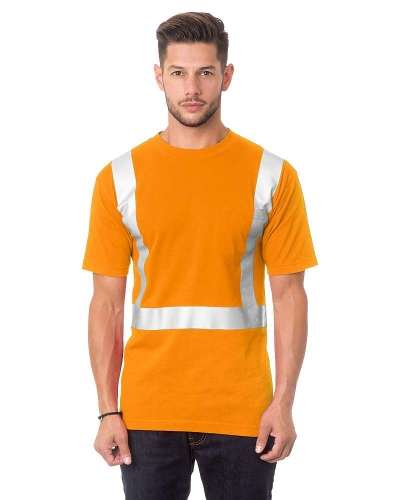 Bayside 3772 USA-Made 50/50 High Visibility Pocket T-Shirt