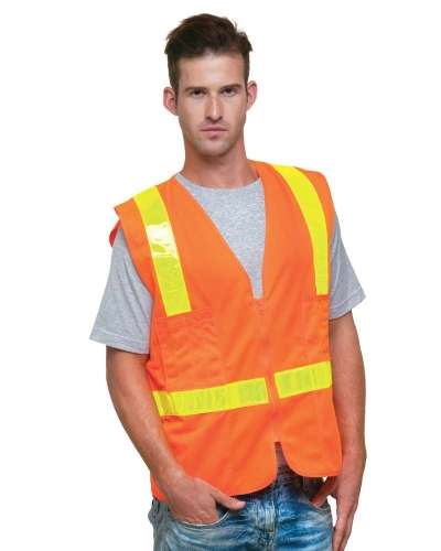 Bayside 3786 USA-Made ANSI Solid Surveyor's Vest Class 2