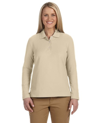 Devon & Jones D110W Ladies' Pima Piqué Long-Sleeve Polo