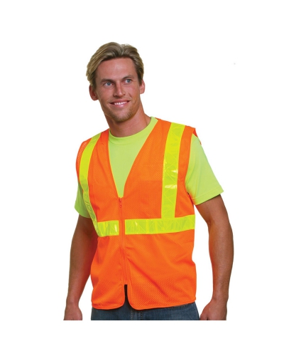 Bayside BA3780 Mesh Safety Vest Orange