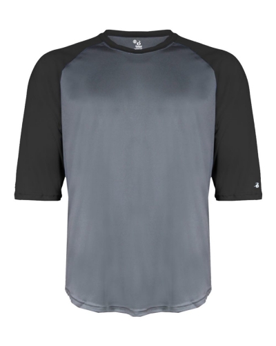 Badger 2133 Youth B-Core 3/4 Sleeve Baseball T-Shirt