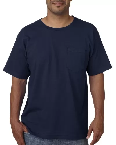 Bayside BA5070 Adult Short-Sleeve Pocket Tee