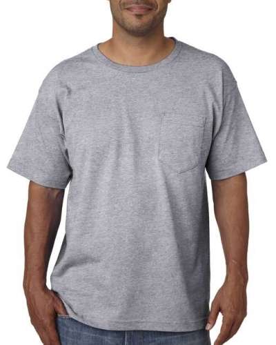 Bayside BA5070 Adult Short-Sleeve Pocket Tee