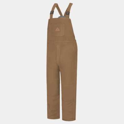 Bulwark BLN4L Brown Duck Deluxe Insulated Bib Overall - EXCEL FR® ComforTouch Long Sizes