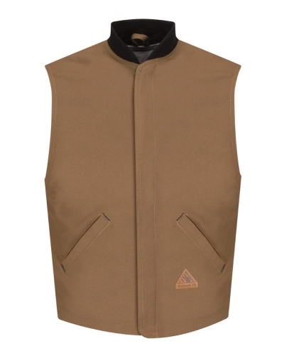 Bulwark LLS2L Brown Duck Vest Jacket Liner - EXCEL FR® ComforTouch® - Long Sizes