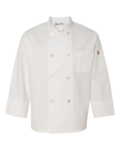 Chef Designs 0413 Button Chef Coat with Thermometer Pocket