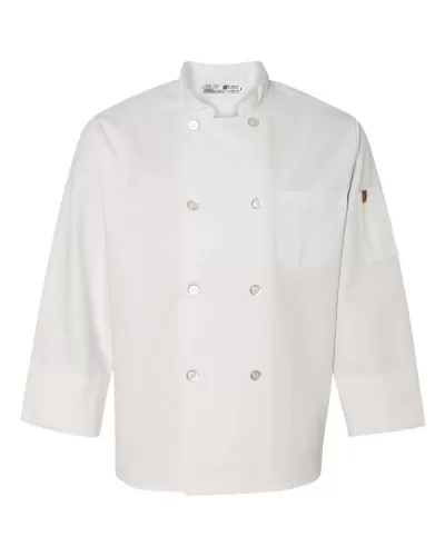 Chef Designs 0413 Button Chef Coat with Thermometer Pocket