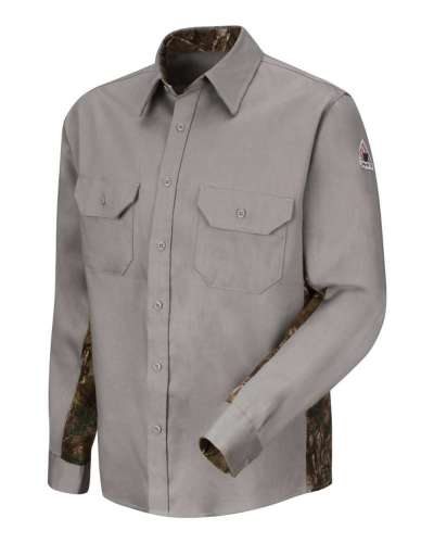 Bulwark SLU4L Camo Uniform Shirt - EXCEL FR® ComforTouch® - 6 oz. - Long Sizes