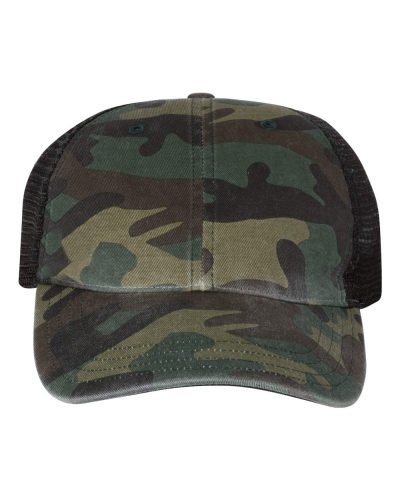 Richardson 111P Camo Washed Trucker Cap