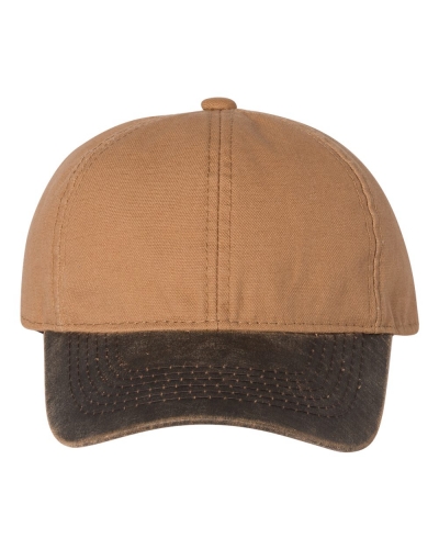 Outdoor Cap HPK100 Weathered Canvas Crown WITH Contrast-Color Visor Cap