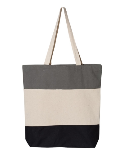 Q-Tees Q125900 11L Tri-Color Tote