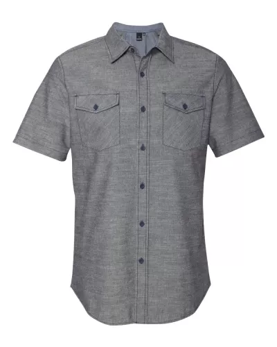 Burnside 9255 Chambray Short Sleeve Shirt