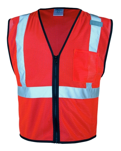 ML Kishigo 1519-1520 Class 2 Economy Vest with Zipper Front