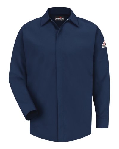 Bulwark SLS2L Concealed-Gripper Pocketless Work Shirt Long Sizes