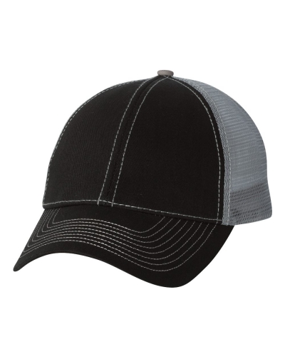 Mega Cap 7641 Contrast Stitch Trucker Cap