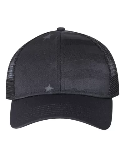 Outdoor Cap USA750M Debossed Stars AND Stripes Mesh-Back Cap