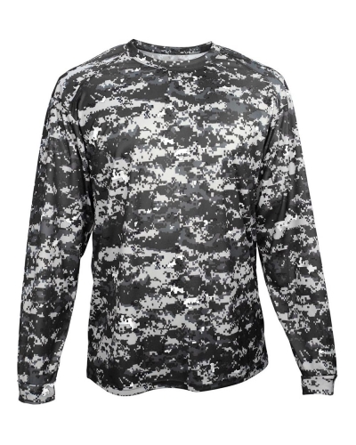 Badger 2184 Youth Digital Camo Long Sleeve T-Shirt