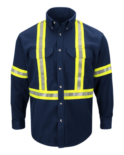 Bulwark SLUCL Dress Uniform Shirt with CSA reflective trim - EXCEL FR® ComforTouch - Long Sizes