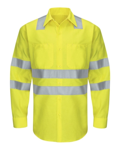 Red Kap SY14 Enhanced & Hi-Visibility Long Sleeve Work Shirt