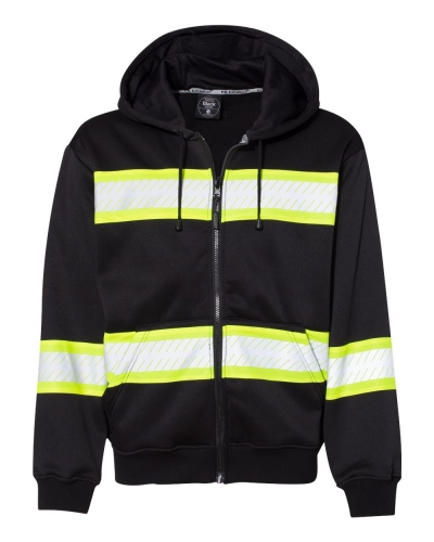 ML Kishigo B310 Enhanced Visibility Heavyweight Hooded Full-Zip Sweatshirt