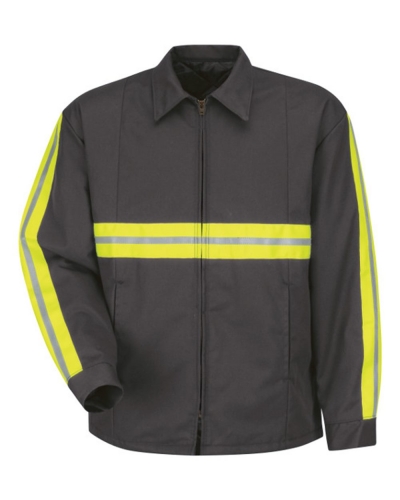 Red Kap JT50ENL Enhanced Visibility Perma-Lined Panel Jacket - Long Sizes