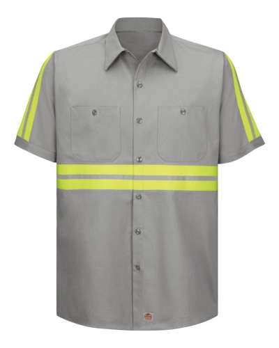 Red Kap SC40E Enhanced Visibility Short Sleeve Cotton Work Shirt