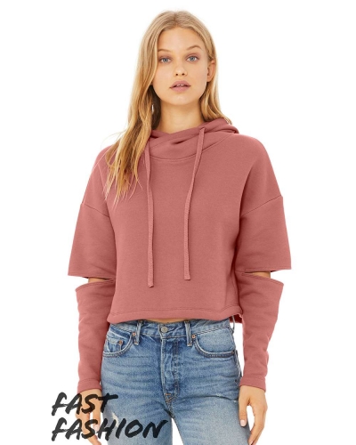 Bella + Canvas 7504 Fast Fashion Women's Cut Out Fleece Hoodie