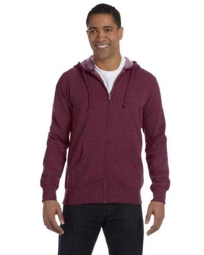 econscious EC5680 Men's Organic/Recycled Heathered Full-Zip Hood