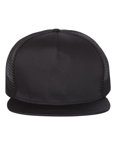 Mega Cap 6997C Flat Bill Five-Panel Trucker Cap