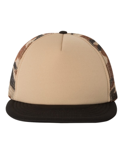 Mega Cap 6875 Foam Front Flat Bill Trucker Cap