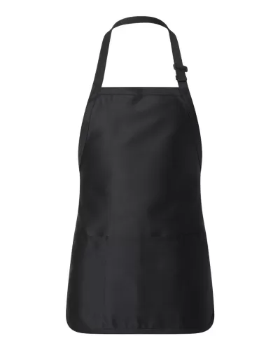 Q-Tees Q4250 FULL-LENGTH Apron WITH Pouch Pocket