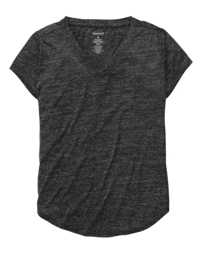 Boxercraft YT34 Girls Snow Heather Short Sleeve V-Tee