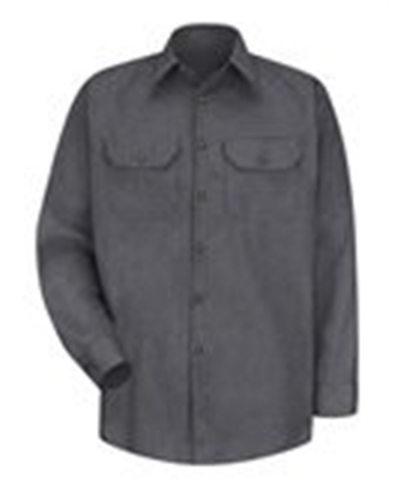 Red Kap SH10L Heathered Poplin Long Sleeve Shirt - Long Sizes