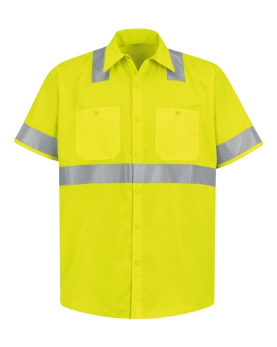 Red Kap SS24HV High Visibility Safety Short Sleeve Work Shirt