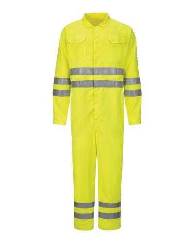 Bulwark CMD8L Hi-Vis Deluxe Coverall with Reflective Trim - CoolTouch® 2 - 7 oz. Long Sizes