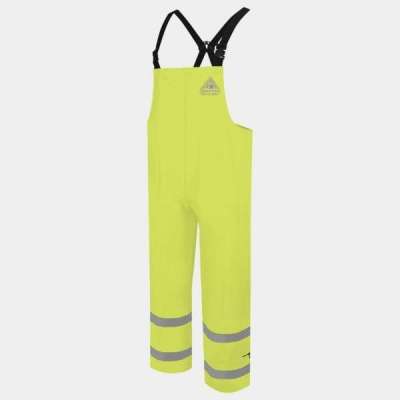 Bulwark BXN6 Hi-Visibility Flame-Resitant Rain Bib Overall - 13 oz.