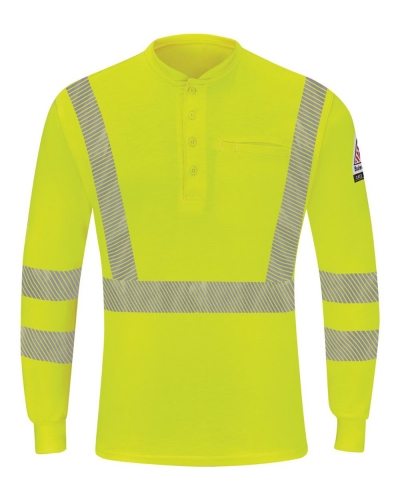 Bulwark SML4 Hi-Visibility Lightweight Long Sleeve Henley